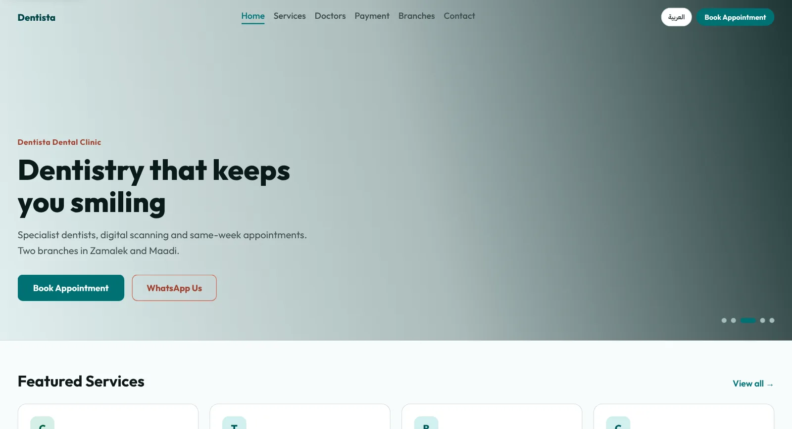 Dental Clinic Website — Dentista Classic — Home